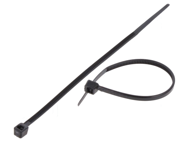 Kabelbinder; L: 100mm; W: 2,4mm; polyamide; 78,5N; zwart; Ømax: 25mm Kabelbinder; L: 100mm; W: 2,4mm; polyamide; 78,5N; zwart; Ømax: 25mm